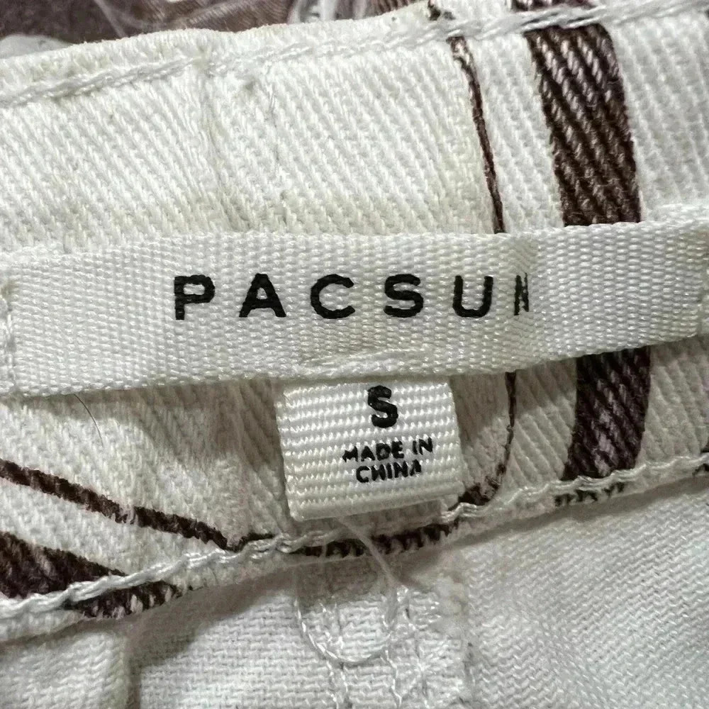 PacSun Mocha Swirl Elastic Waist Carpenter Shorts size S - Picture 5 of 7